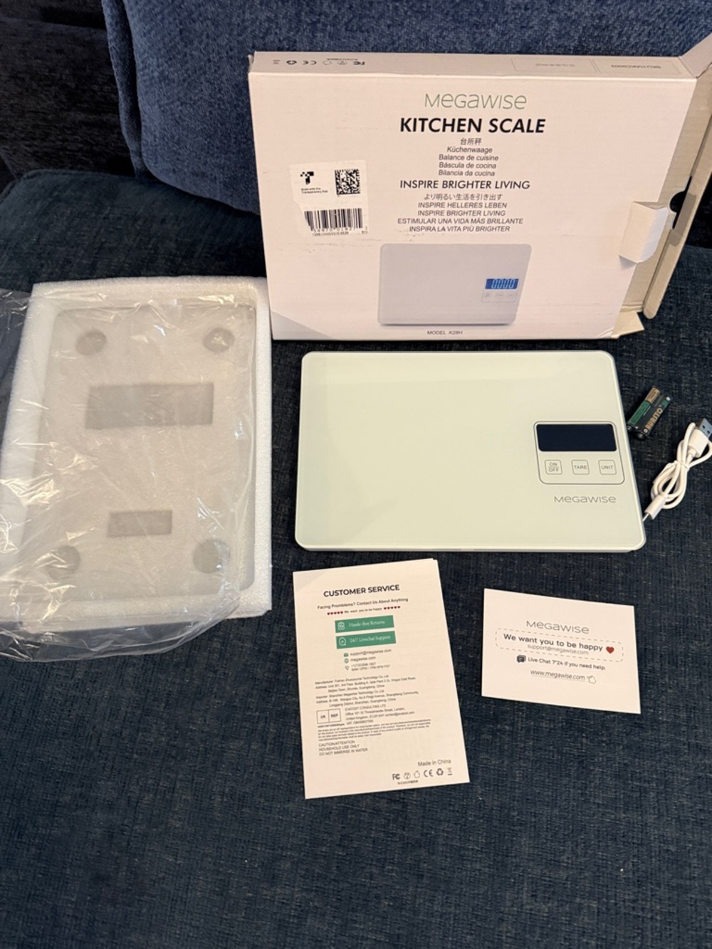Megawise White Digital Kitchen Scale Model K28H